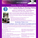 Meaningful World, 24 March, Post-Trauma Healing & Meaning-Making, Kindly RSVP, 2018